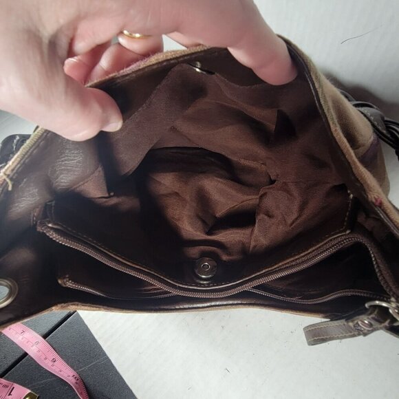 Rosetti Classic Everyday Workwear Braided Strap Multi-Color Fabric Hobo Bag - Picture 10 of 12